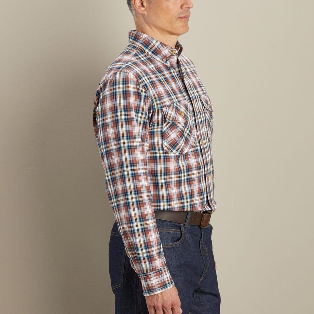 Duluth trading shirt mens large L check plaid free swingin outdoor hiking trail